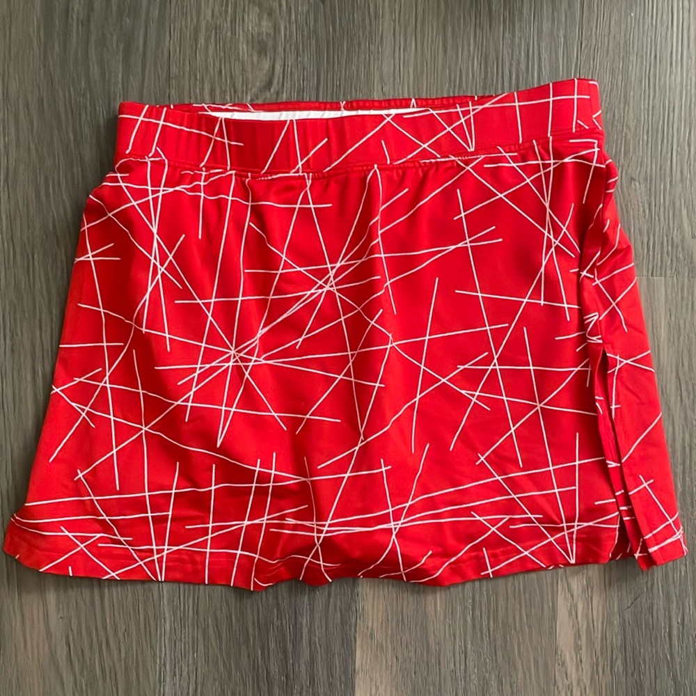 Vintage LBH red activewear skort—Made in USA